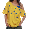 star girl off shoulder graphic tee boogzel clothing