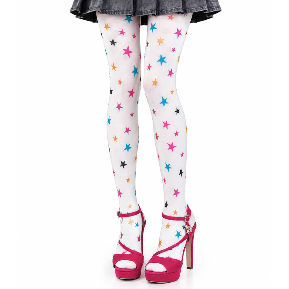 star girl printed tights boogzel clothing