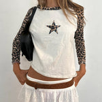 star leopard long sleeve top boogzel clothing