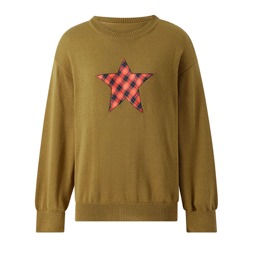 star patch aesthetic knit sweater boogzel clothing