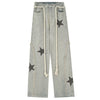 star patch baggy jeans boogzel clothing