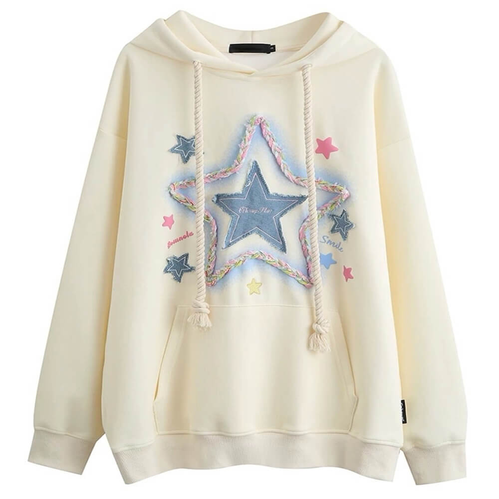 star patch hoodie boogzel clothing