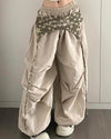 star pattern layered baggy pants boogzel clothing