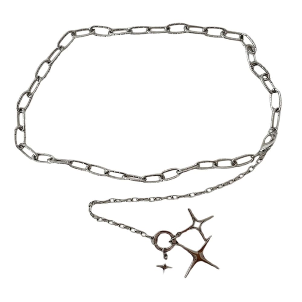 star pendant chain belt boogzel clothing