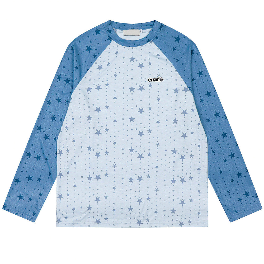 star print raglan long seeve top boogzel clothing