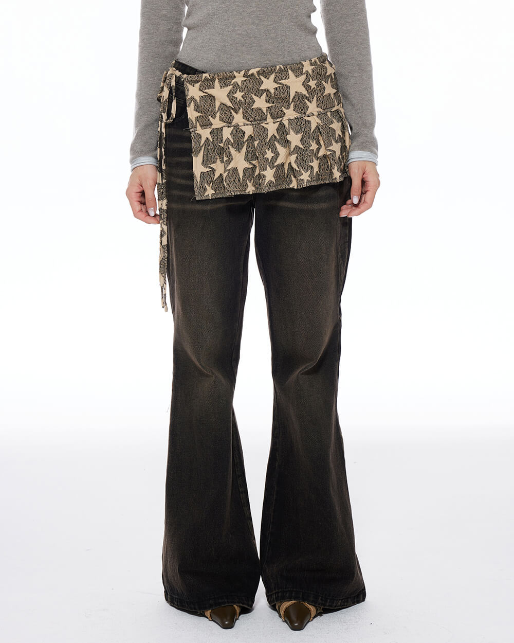 star print y2k overlay belt boogzel clothing