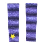 star purple striped arm warmers boogzel clothing