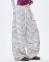 starry grid aesthetic wide leg pants boogzel clothing