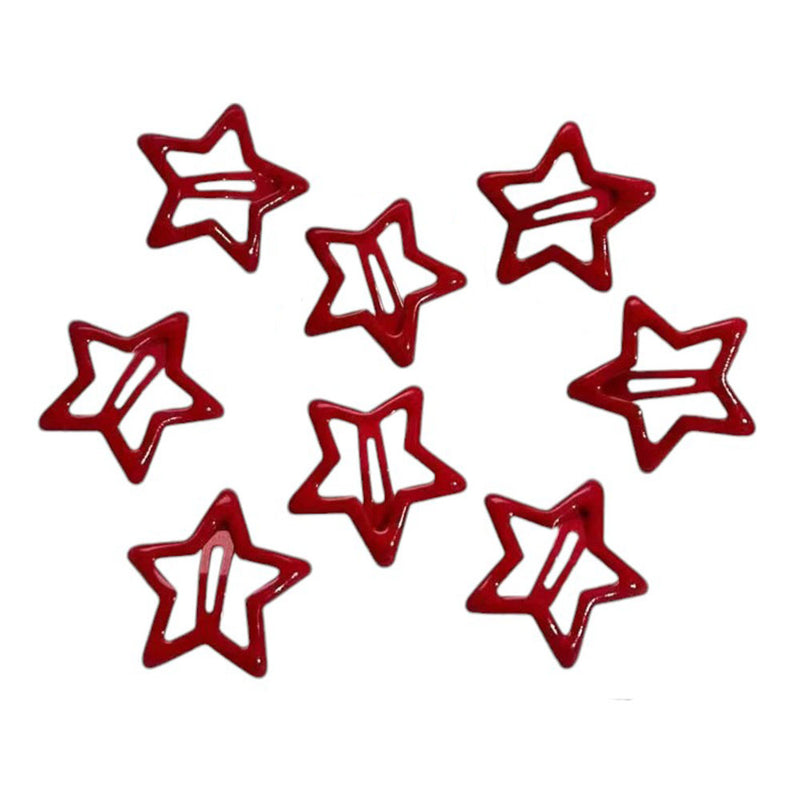 star shape red hair clips boogzel clothing