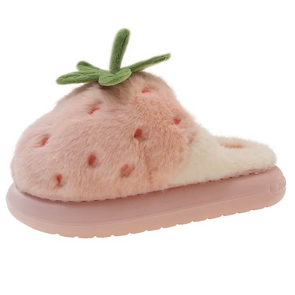 strawberry fluffy slippers boogzel clothing