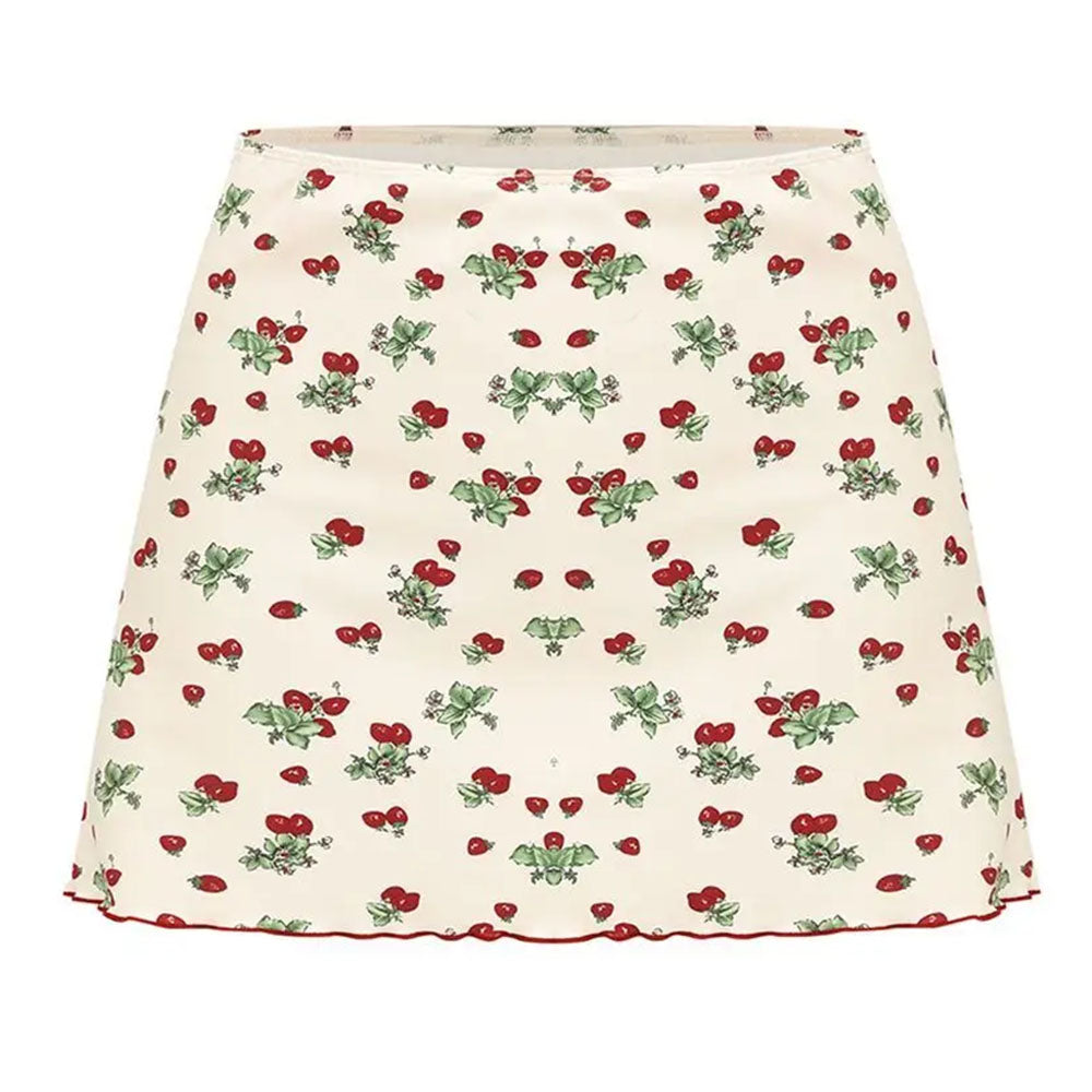 strawberry print bikini set boogzel clothing