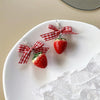 strawberry cake earrings boogzel clothing