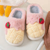 strawberry fuzzy slippers boogzel clothing