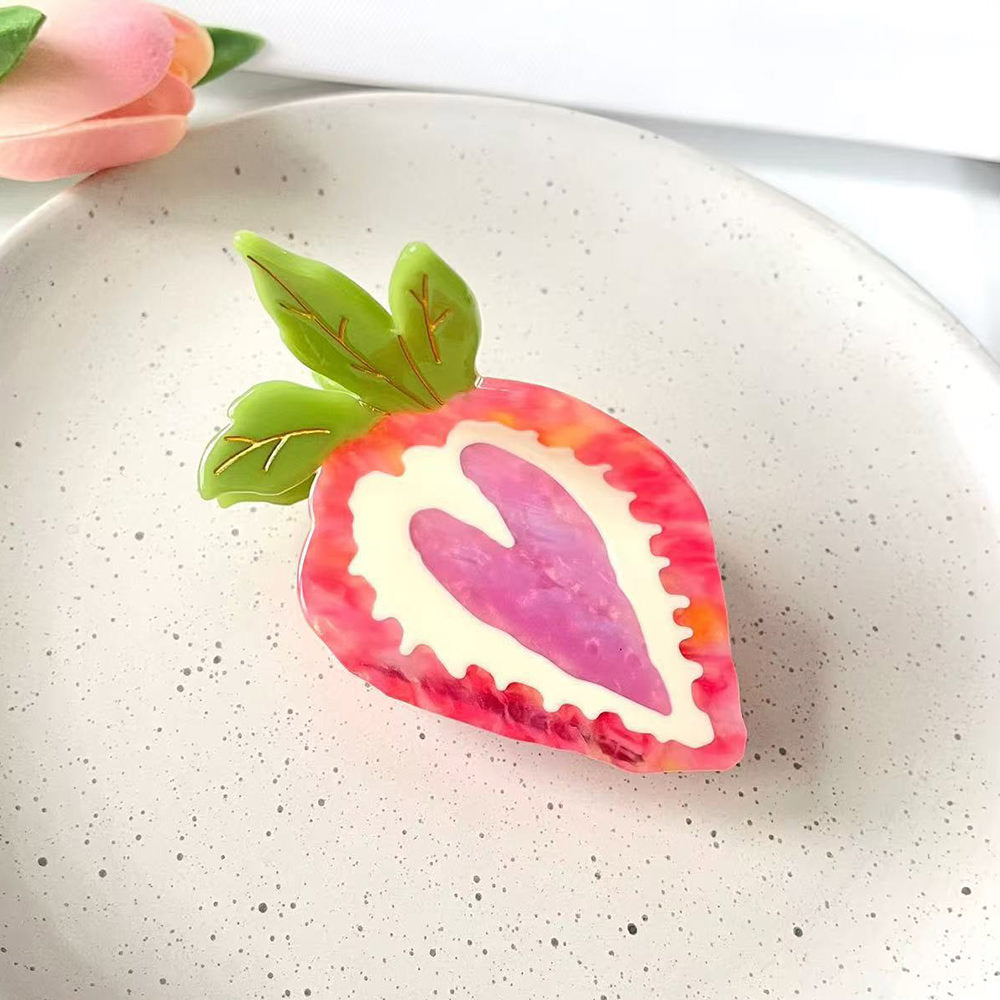 strawberry hair claw clip boogzel clothing