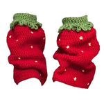 strawberry knit leg warmers boogzel clothing