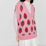 strawberry knit vest boogzel clothing