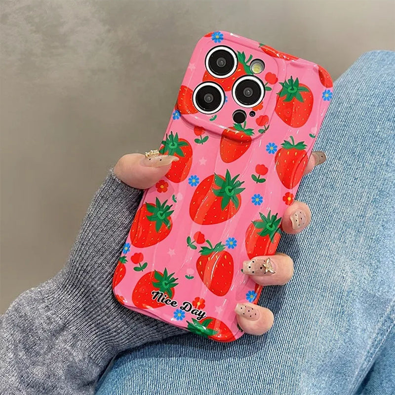 strawberry pattern iphone case boogzel clothing