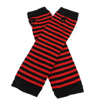 red and black striped arm warmers boogzel clothing