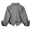 striped cropped shirt with tie boogzel clothing