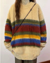 striped oversized knit sweater boogzel clothing