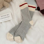 striped ribbed grey socks boogzel clothing