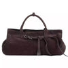 structured belted leather tote bag boogzel clothing