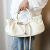 structured belted leather tote bag boogzel clothing