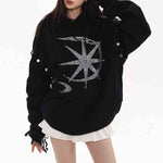 sun moon rhinestone hoodie boogzel clothing