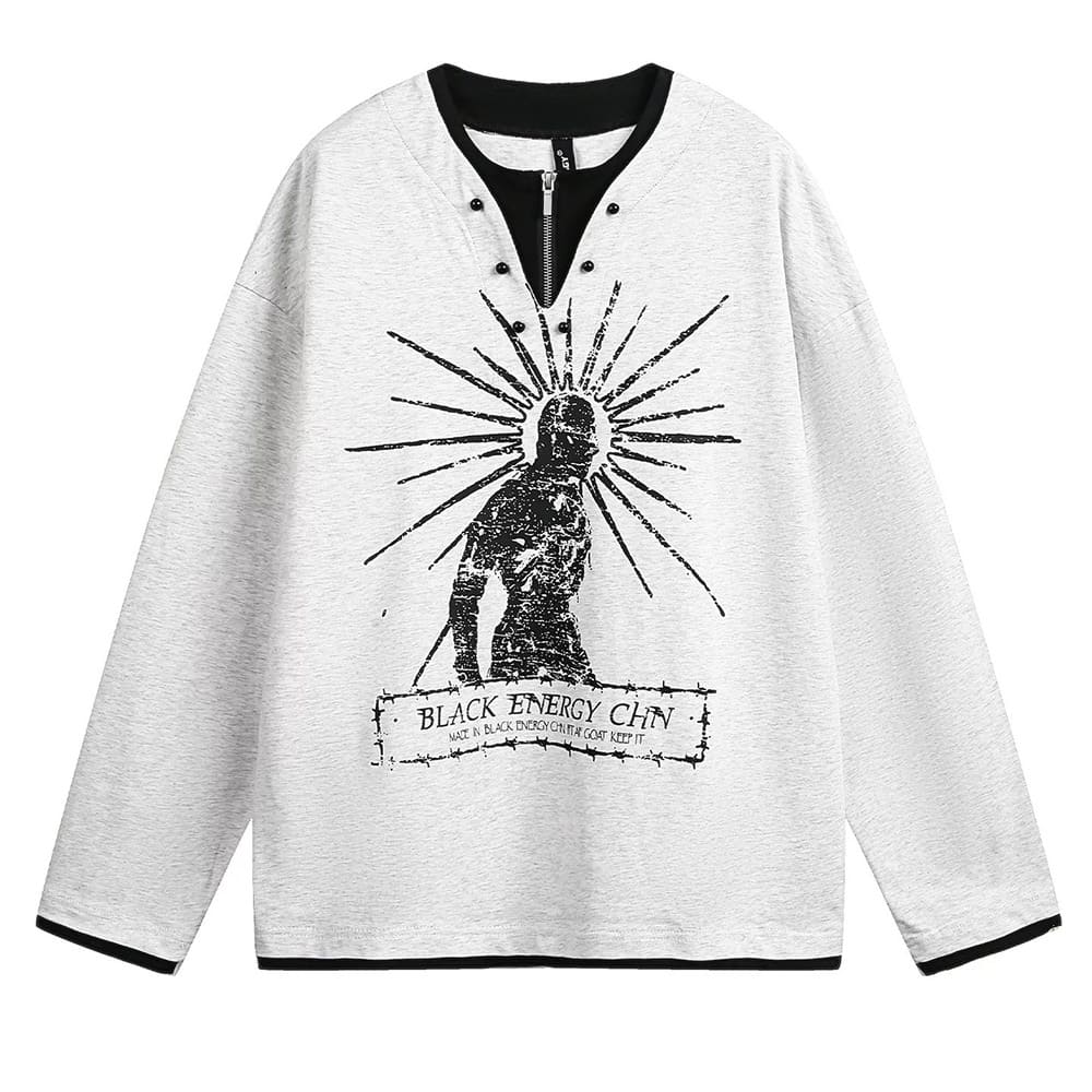 sunburst print top boogzel clothing