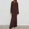 mocha sweater & skirt co-ord boogzel clothing