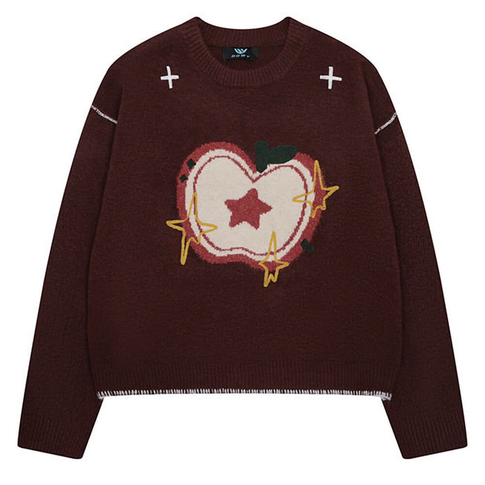sweet apple knit sweater boogzel clothing