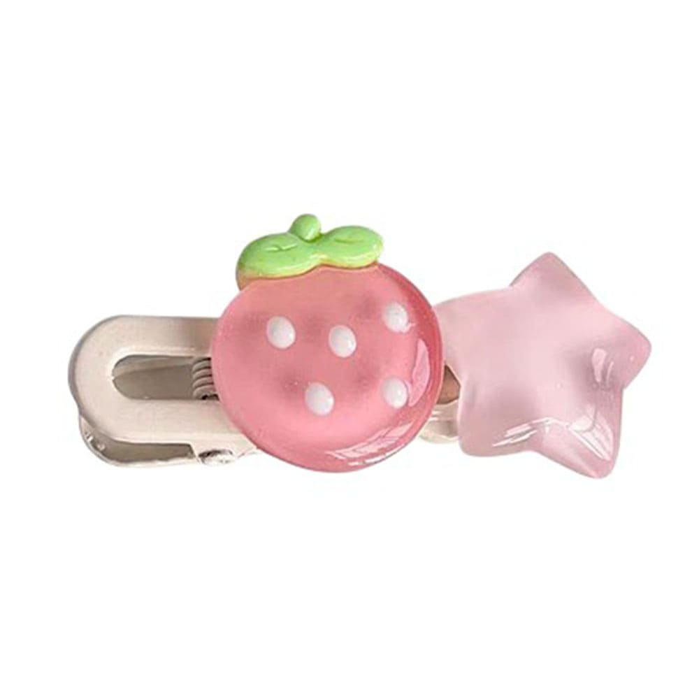 sweet strawberry and star hair clip boogzel clothing