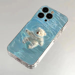 swimming bear iphone case boogzel clothing