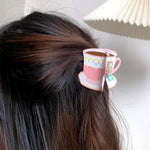 tea cup hair claw clip boogzel clothing