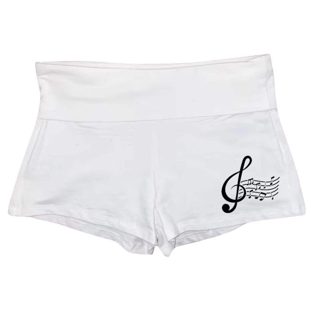 treble clef y2k mini shorts boogzel clothing