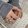triple ball statement ring boogzel clothing
