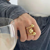 triple ball statement ring boogzel clothing