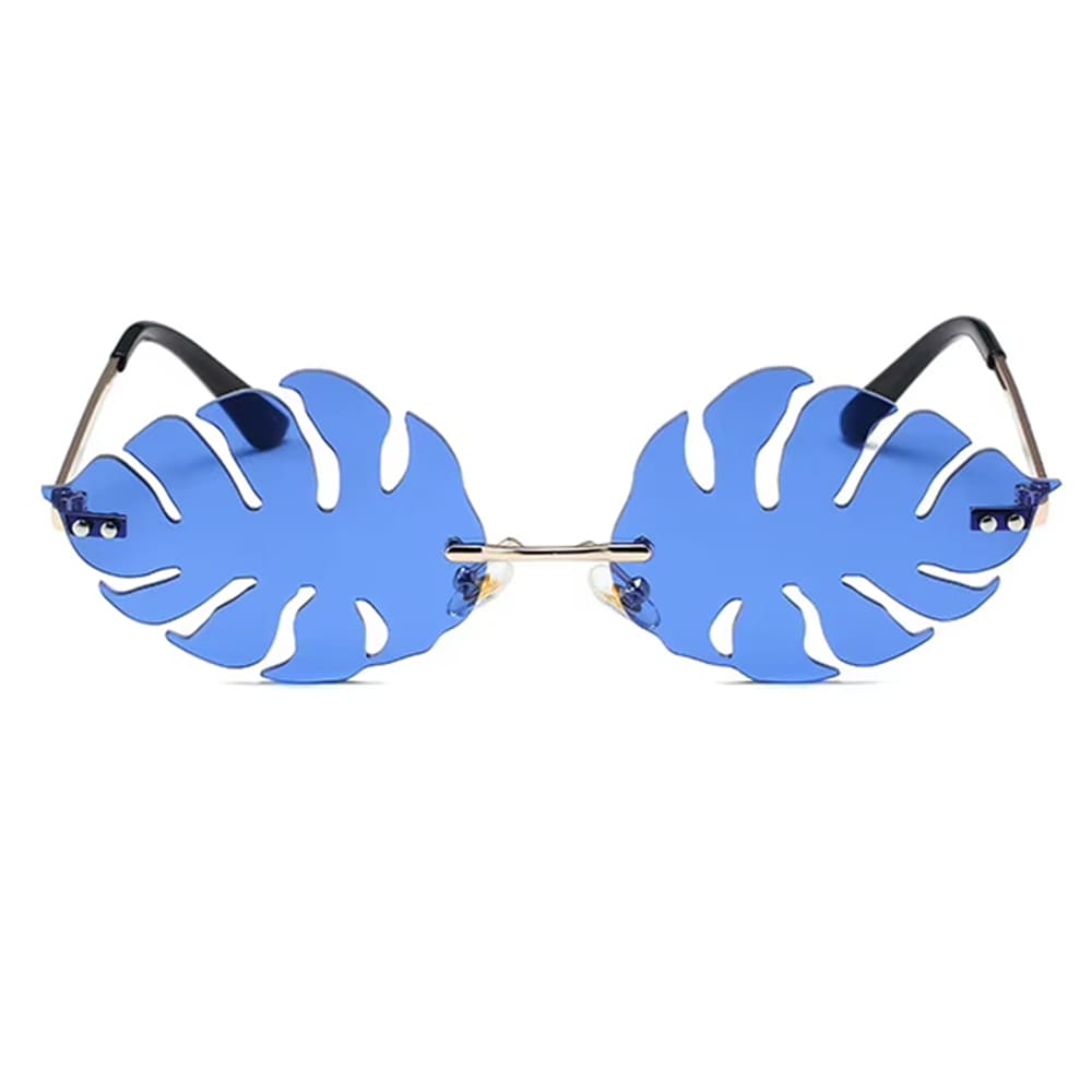 tropical leaf shaped sunglasses boogzel clothing