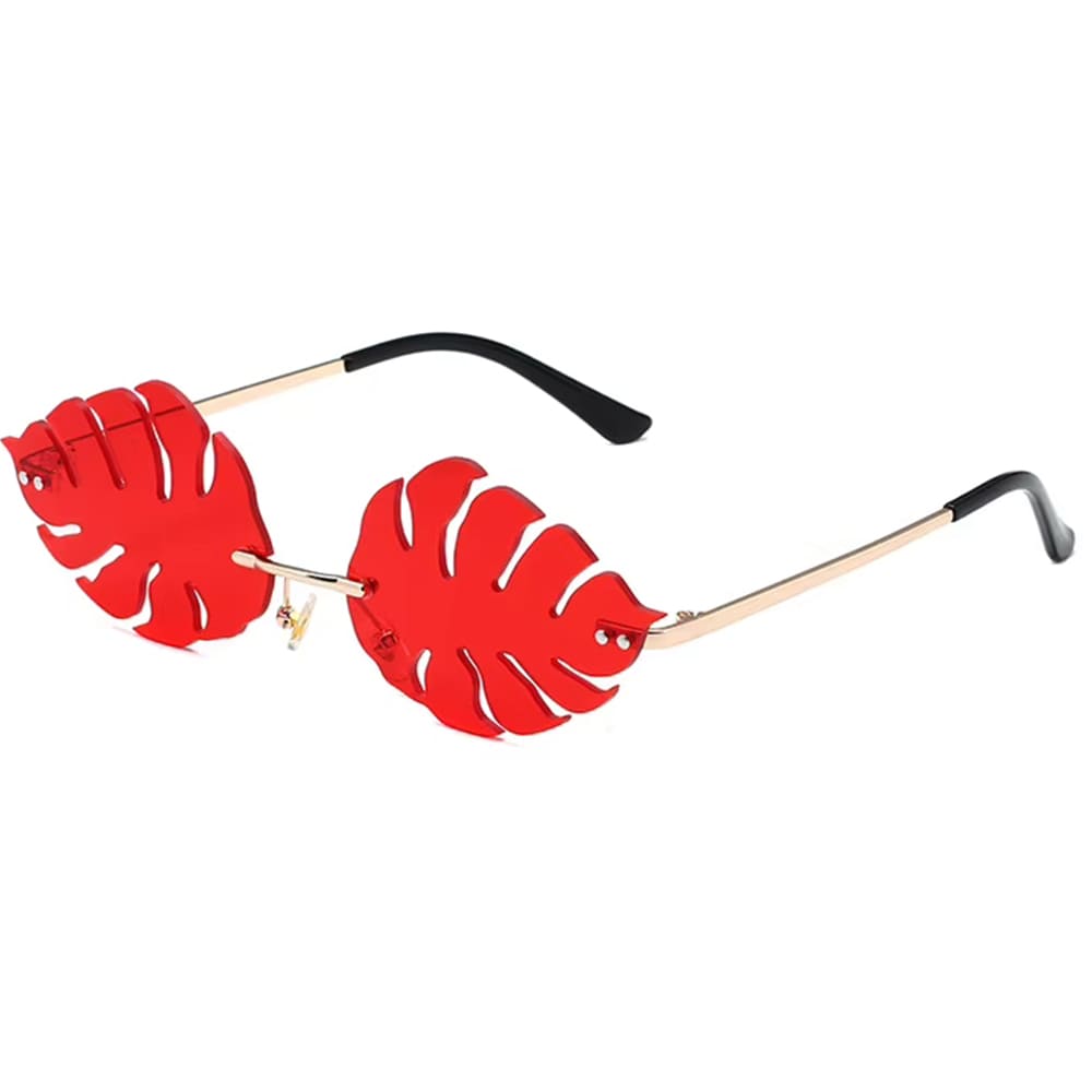 tropical leaf shaped sunglasses boogzel clothing