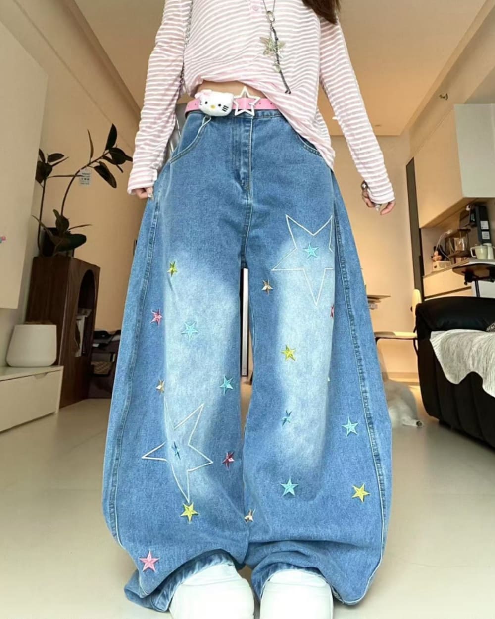 utah style star wide leg jeans boogzel clothing