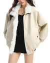 vanilla cream faux fur jacket boogzel clothing