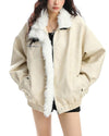 vanilla cream faux fur jacket boogzel clothing