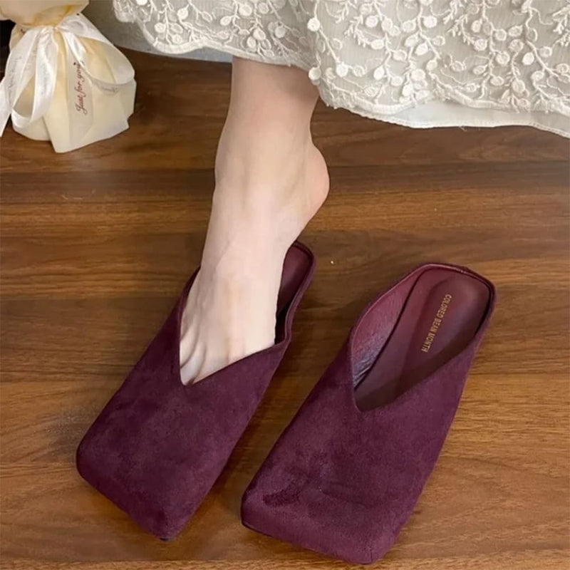 Velvet Slip On Mule Shoes | BOOGZEL CLOTHING – Boogzel Clothing