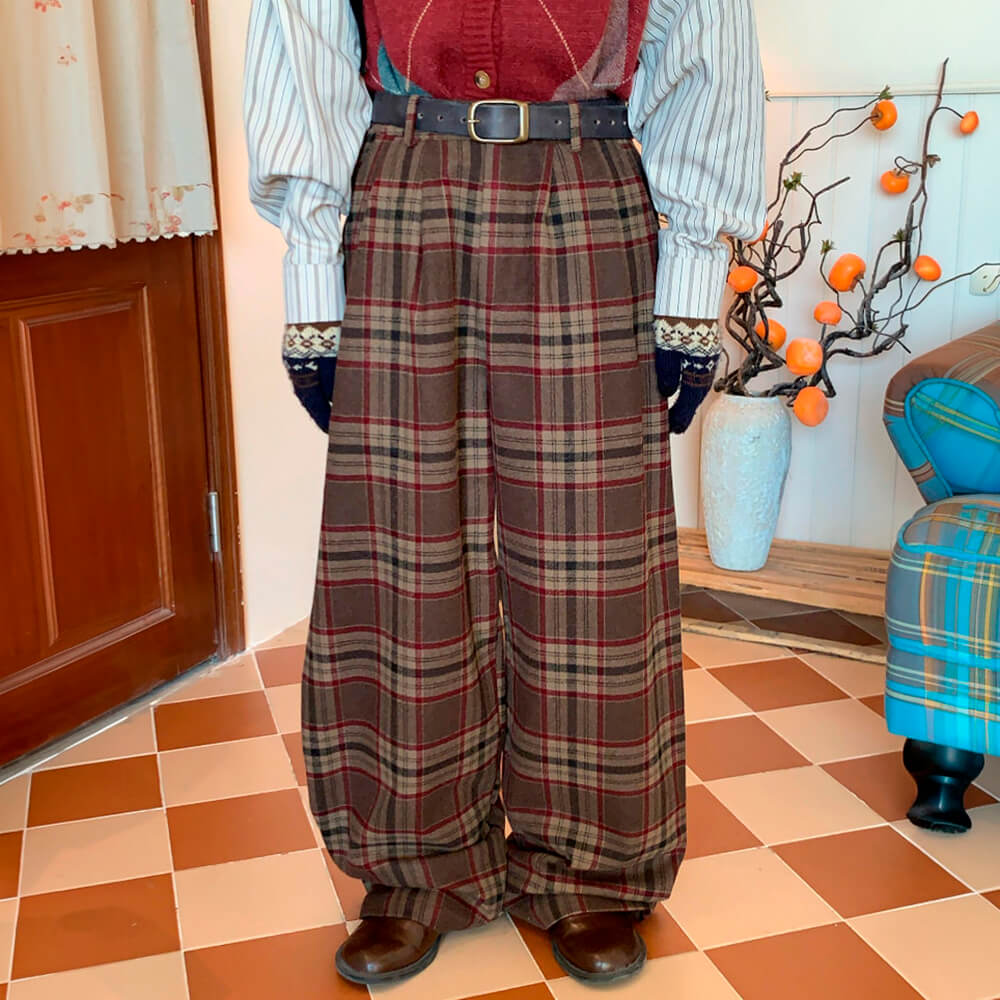 vintage plaid trousers boogzel clothing