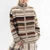 vintage zip up striped sweater boogzel clothing