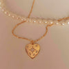 vintage heart coin necklace boogzel clothing