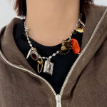 vintage inspired charm necklace boogzel clothing