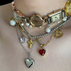 vintage layered charm necklace set boogzel clothing
