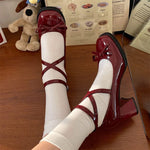red lacquered mary janes boogzel clothing