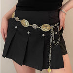 vintage style medallion chain belt boogzel clothing